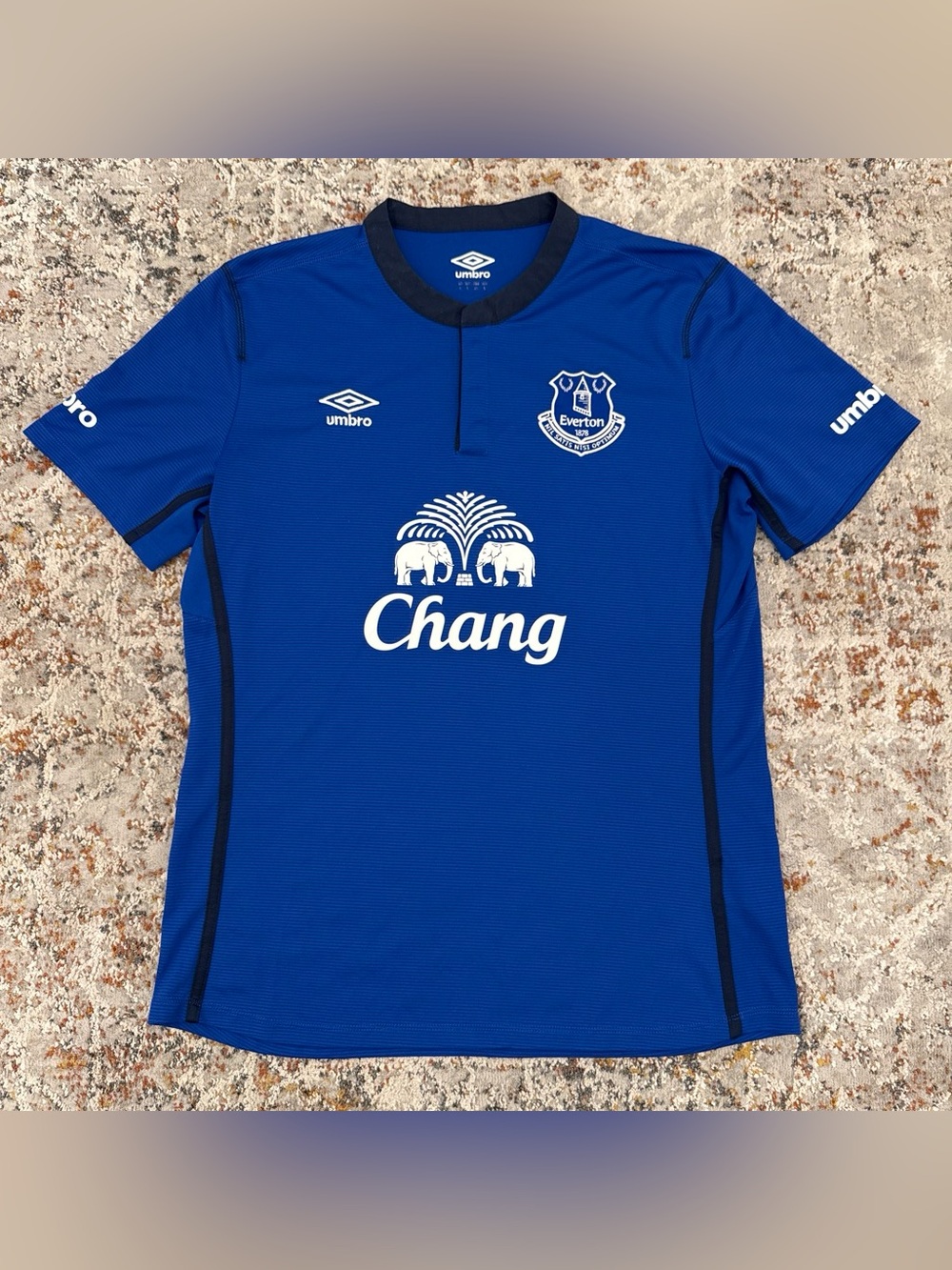 Umbro Everton FC 2015/16 Home Soccer Jersey Large Blue Chang ONETO 4